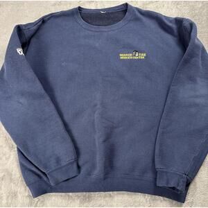Men's Blue Pullover Sweatshirt Warren Tire On Front & Nokian Tires Size Large